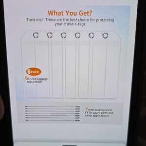 Cruise Luggage Tags Holder with Steel Locking Wires 6 Pack Waterproof